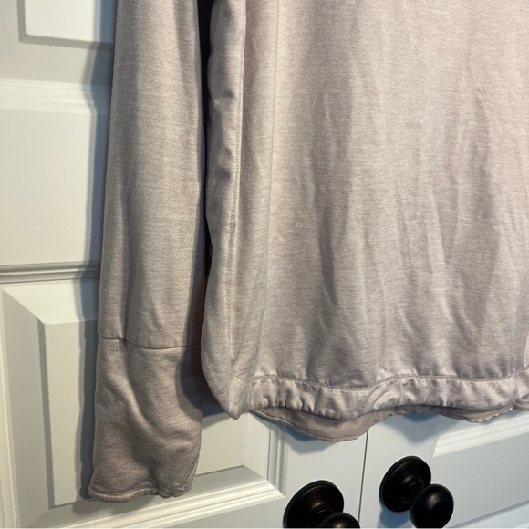 Athleta Uptempo Hoodie Pink Size Large Heathered Athleasure Pullover - Picture 2 of 10